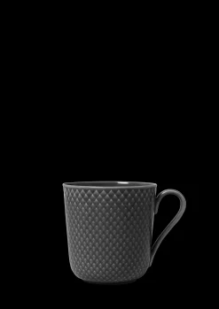 Lyngby Porcelæn Rhombe Earth Kopp med hank 39 cl slate