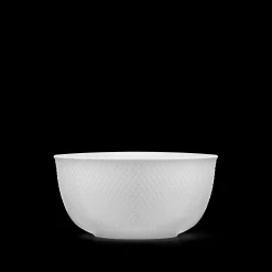 Lyngby Porcelæn Rhombe Serveringsskål Ø17.5 cm hvit