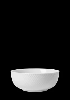 Lyngby Porcelæn Rhombe Skål Ø15.5 cm hvit - Kjøb her
