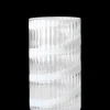 Lyngby Porcelæn Vase H20.5 cm swirl white munnblåst glass