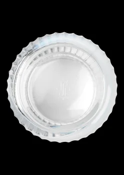 Lyngby Porcelæn Vase H20.5 cm swirl white munnblåst glass