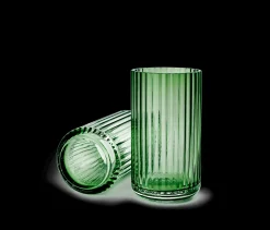 Lyngby Vase H15.5 copenhagen green munnblåst glass