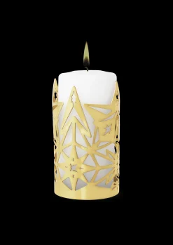 Lysestake Ø8 cm forgylt