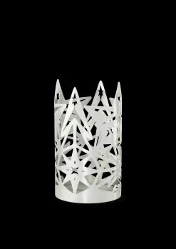 Lysestake Ø8 cm forsølvet