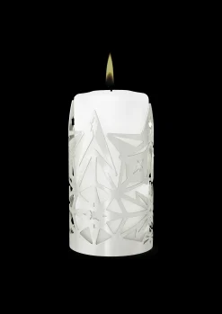 Lysestake Ø8 cm forsølvet