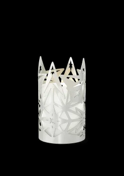 Lysestake Ø8 cm forsølvet