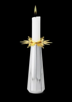 Lysmansjett Stjerne H3 forgylt 2 stk.