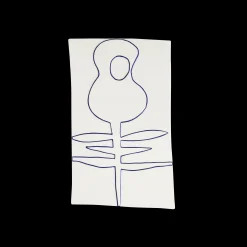 Relief blomst, hvit, 27 x 45 cm – Kjøp her