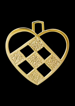 Rosendahl Flettet hjerte H12 forgylt