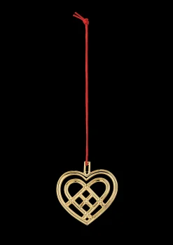 Rosendahl Flettet julehjerte H6.5 forgylt - Kjøp nå