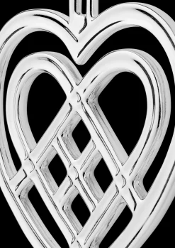 Rosendahl Flettet julehjerte H6.5 forsølvet - Kjøp nå