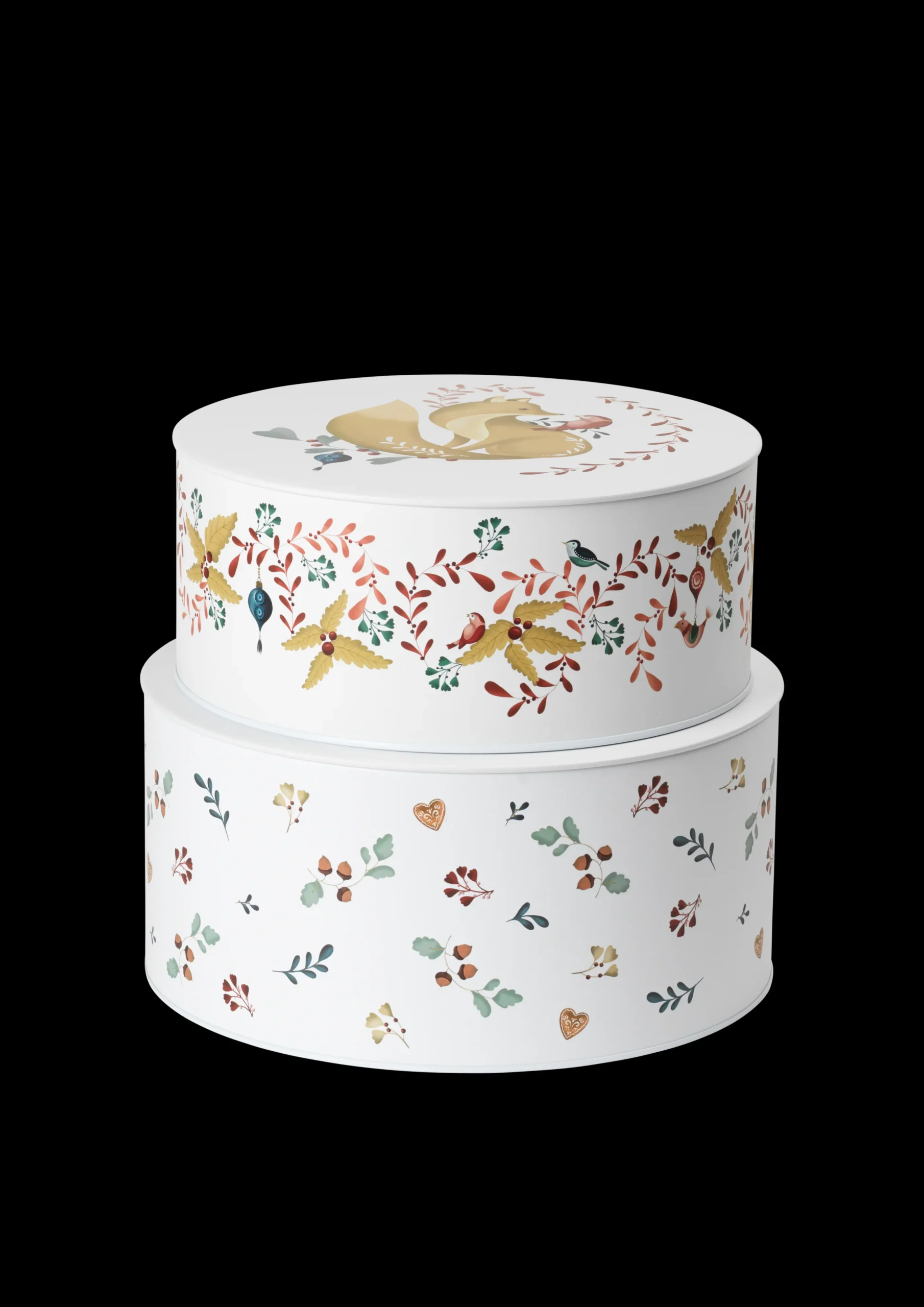 Rosendahl GC Cottage Oppbevaringsboks Ø20/Ø22 hvit m. deko