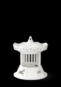 Urbania Tivoli Lyshus Karusell – Hvitt Keramikk, Ø12 cm